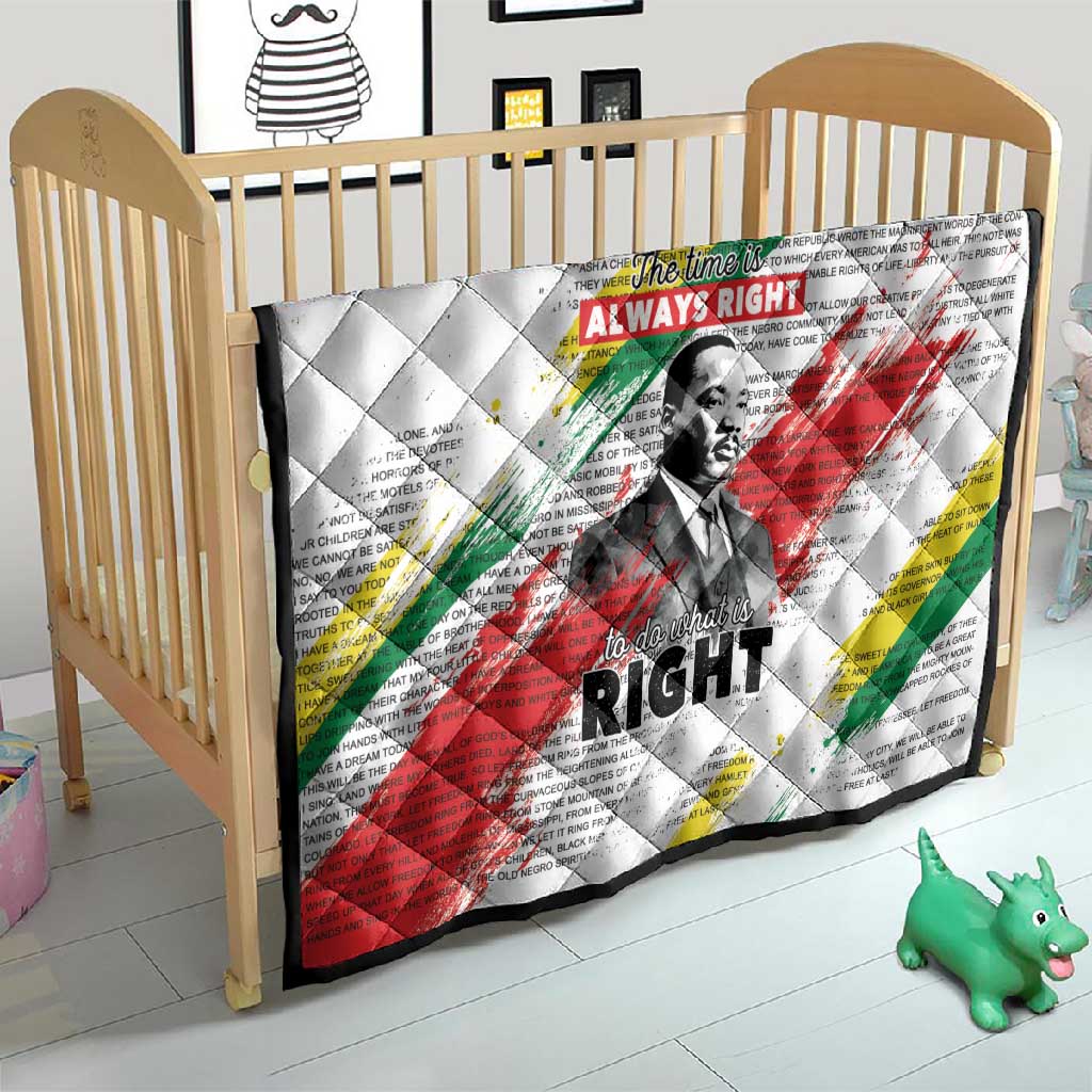 Martin Luther King Quilt Honoring The Legacy White Version