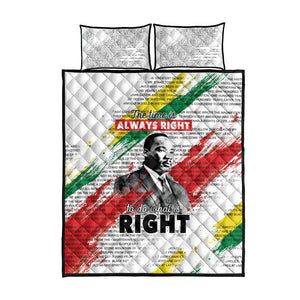 Martin Luther King Quilt Bed Set Honoring The Legacy White Version