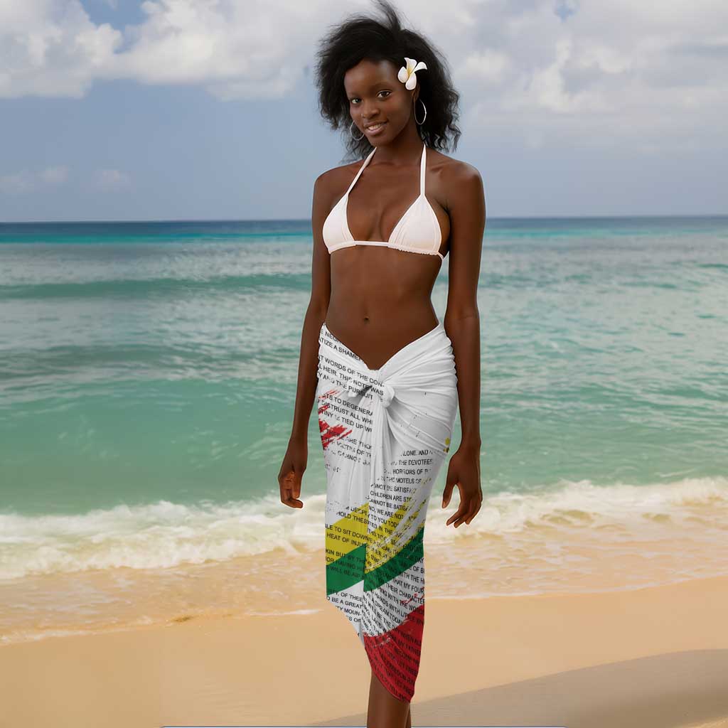 Martin Luther King Sarong Honoring The Legacy White Version