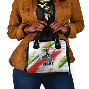 Martin Luther King Shoulder Handbag Honoring The Legacy White Version