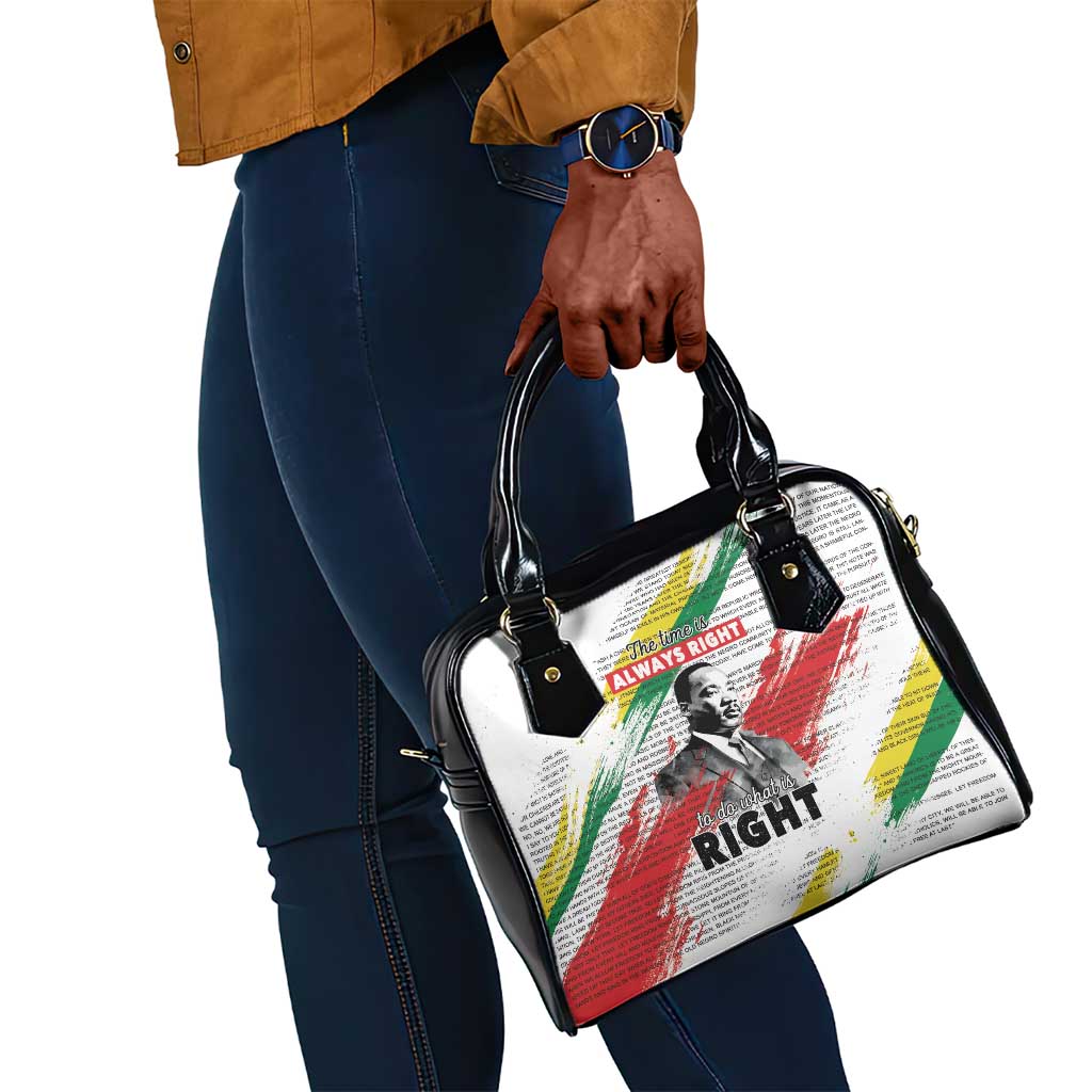 Martin Luther King Shoulder Handbag Honoring The Legacy White Version