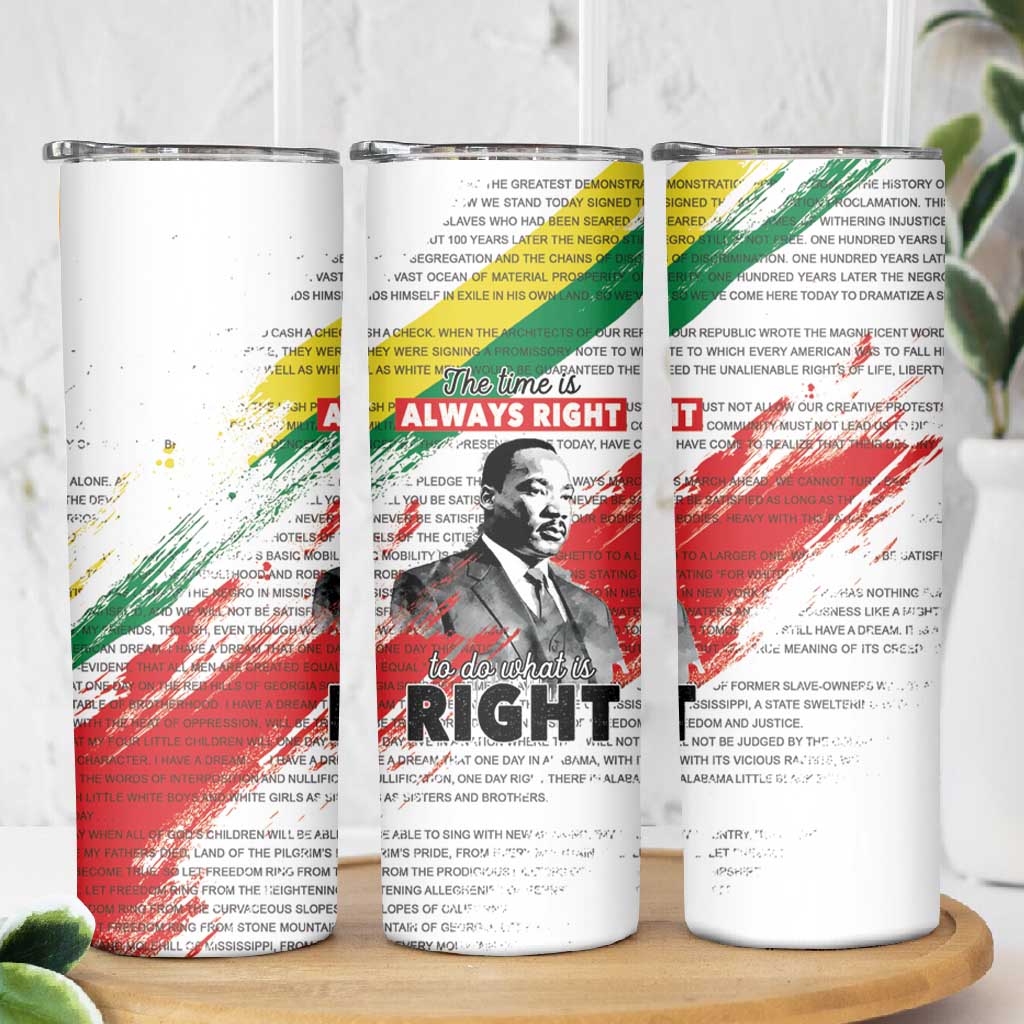 Martin Luther King Skinny Tumbler Honoring The Legacy White Version