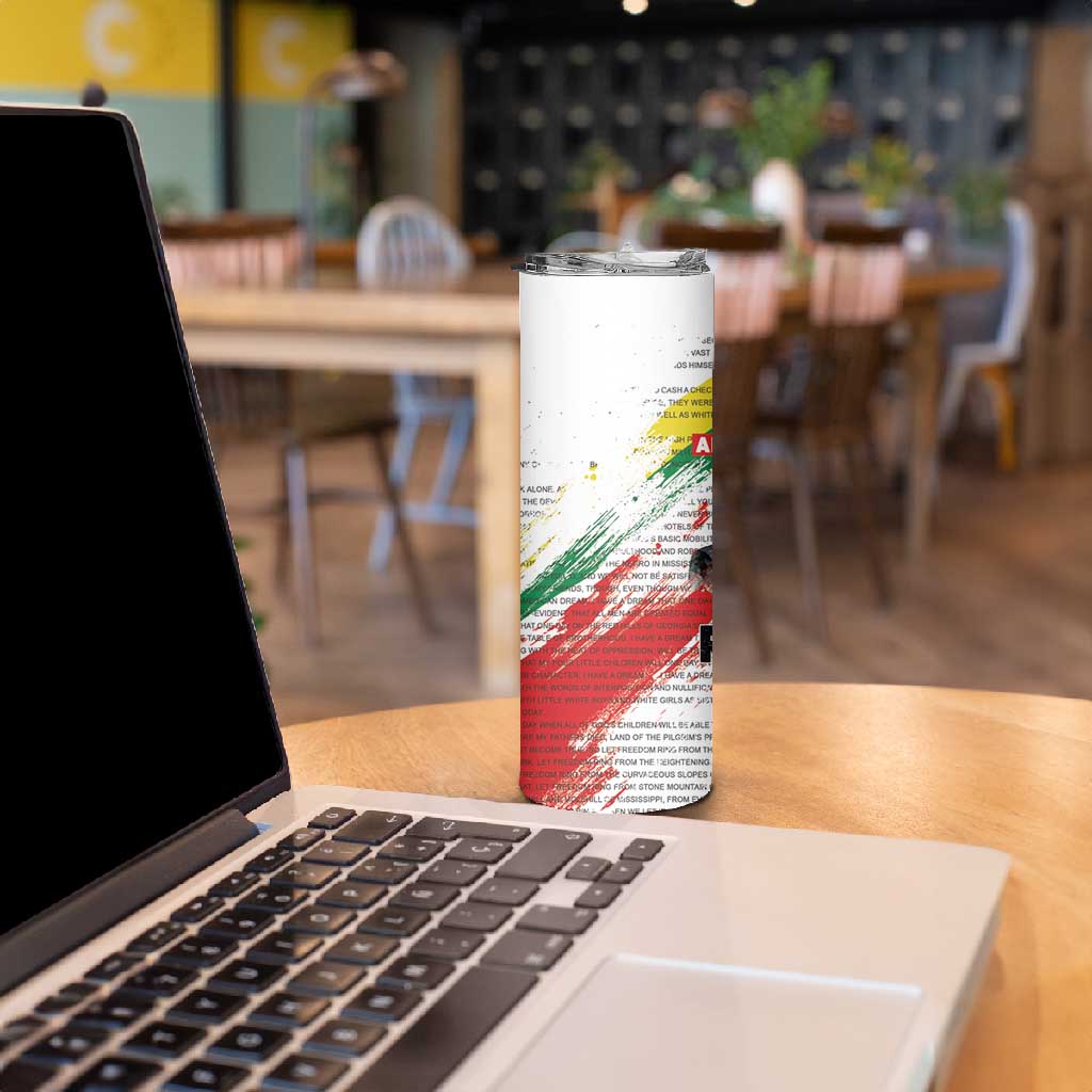 Martin Luther King Skinny Tumbler Honoring The Legacy White Version