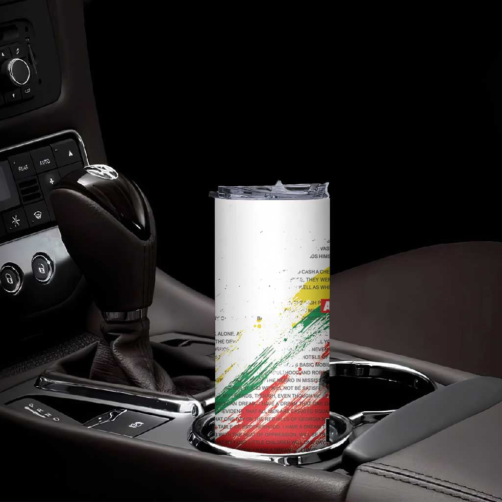 Martin Luther King Skinny Tumbler Honoring The Legacy White Version