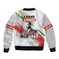 Martin Luther King Sleeve Zip Bomber Jacket Honoring The Legacy White Version