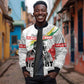Martin Luther King Sleeve Zip Bomber Jacket Honoring The Legacy White Version