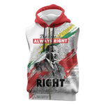Martin Luther King Sleeveless Zip Hoodie Honoring The Legacy White Version - African Pride