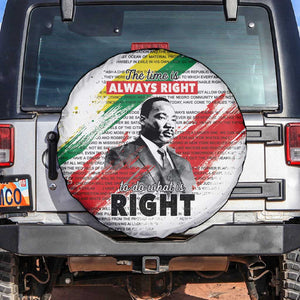 Martin Luther King Spare Tire Cover Honoring The Legacy White Version