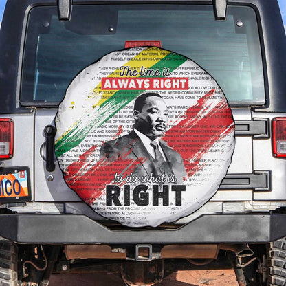 Martin Luther King Spare Tire Cover Honoring The Legacy White Version