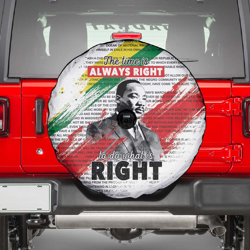 Martin Luther King Spare Tire Cover Honoring The Legacy White Version