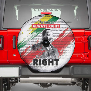 Martin Luther King Spare Tire Cover Honoring The Legacy White Version