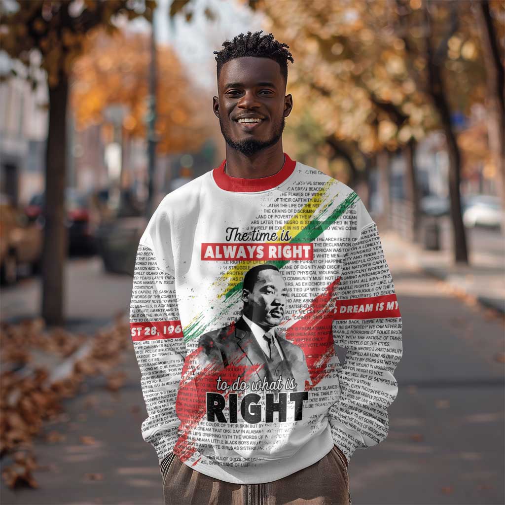 Martin Luther King Sweatshirt Honoring The Legacy White Version