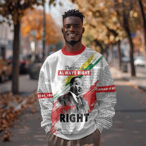 Martin Luther King Sweatshirt Honoring The Legacy White Version