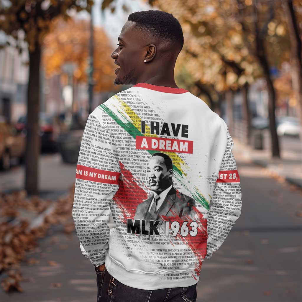 Martin Luther King Sweatshirt Honoring The Legacy White Version