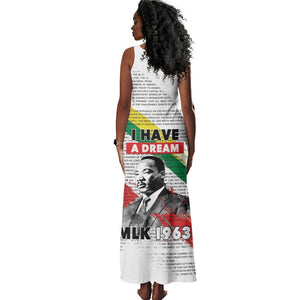 Martin Luther King Tank Maxi Dress Honoring The Legacy White Version