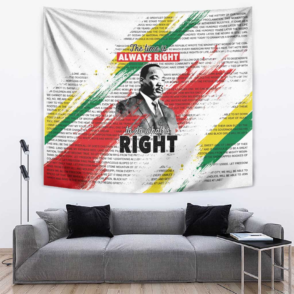 Martin Luther King Tapestry Honoring The Legacy White Version