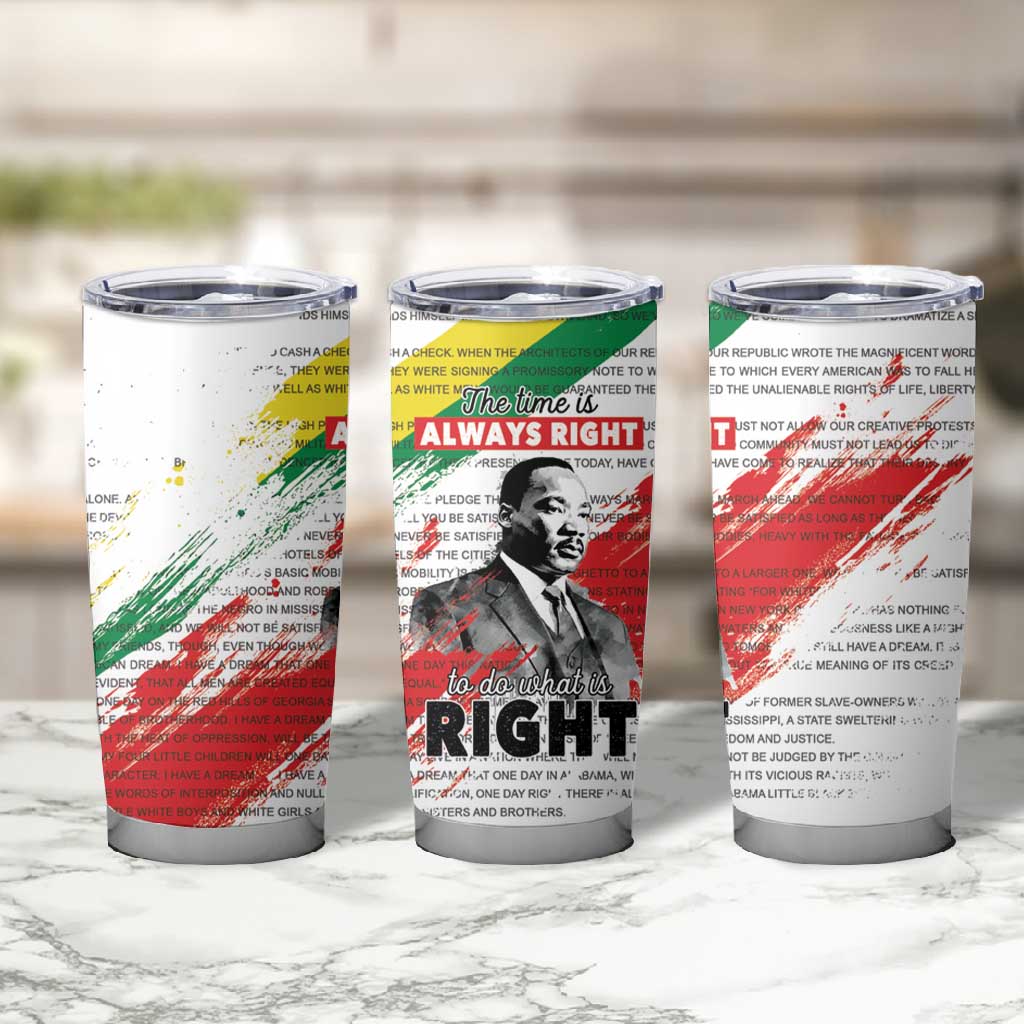 Martin Luther King Tumbler Cup Honoring The Legacy White Version