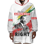 Martin Luther King Wearable Blanket Hoodie Honoring The Legacy White Version