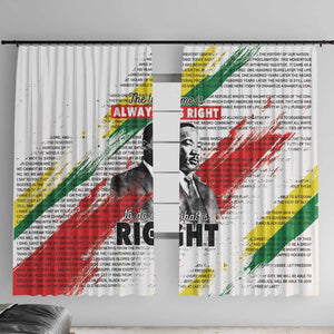 Martin Luther King Window Curtain Honoring The Legacy White Version