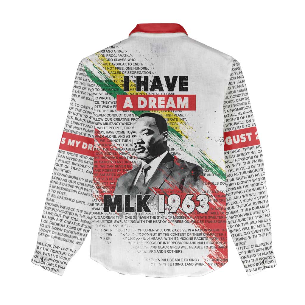 Martin Luther King Women Casual Shirt Honoring The Legacy White Version LT05