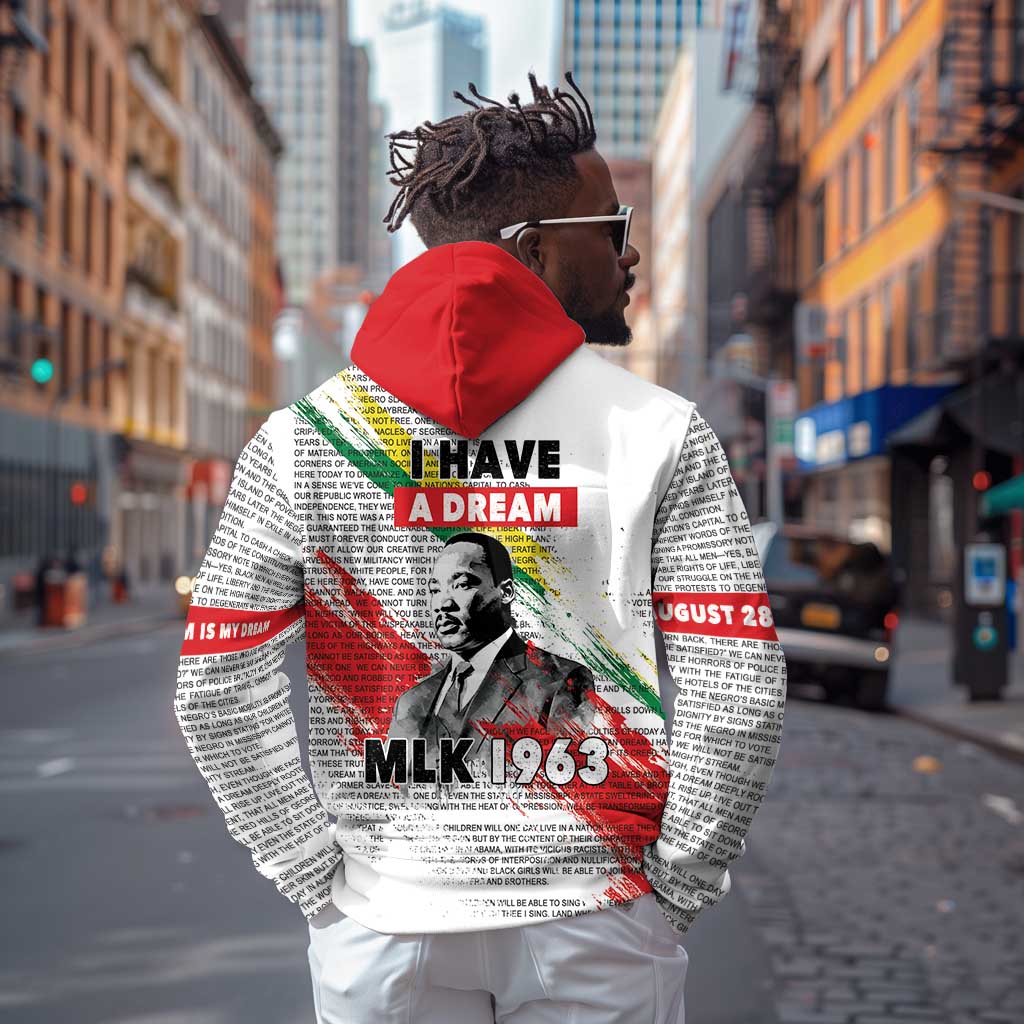 Martin Luther King Zip Hoodie Honoring The Legacy White Version