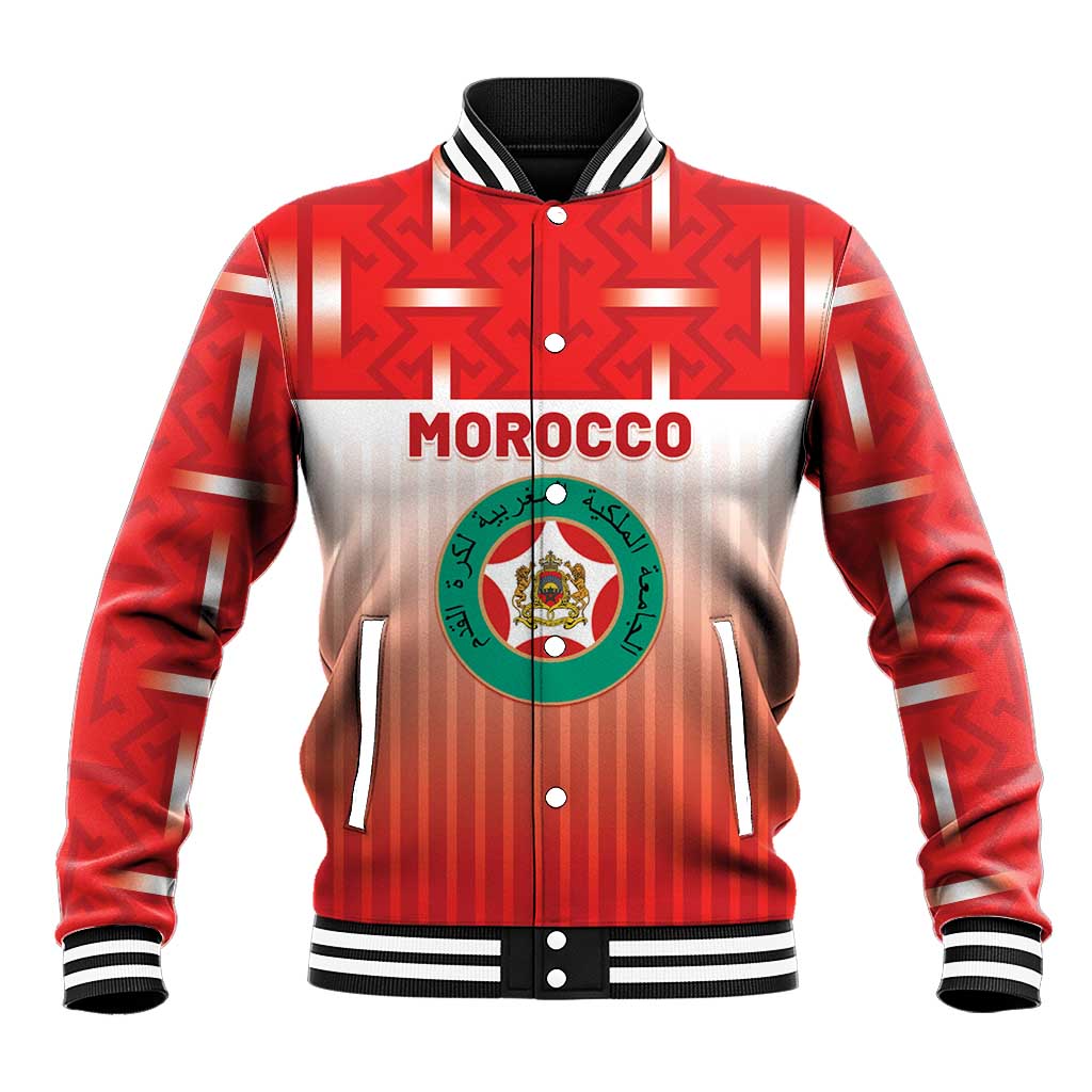 Custom Morocco Football Baseball Jacket 1994 Retro Red Version - African Pride