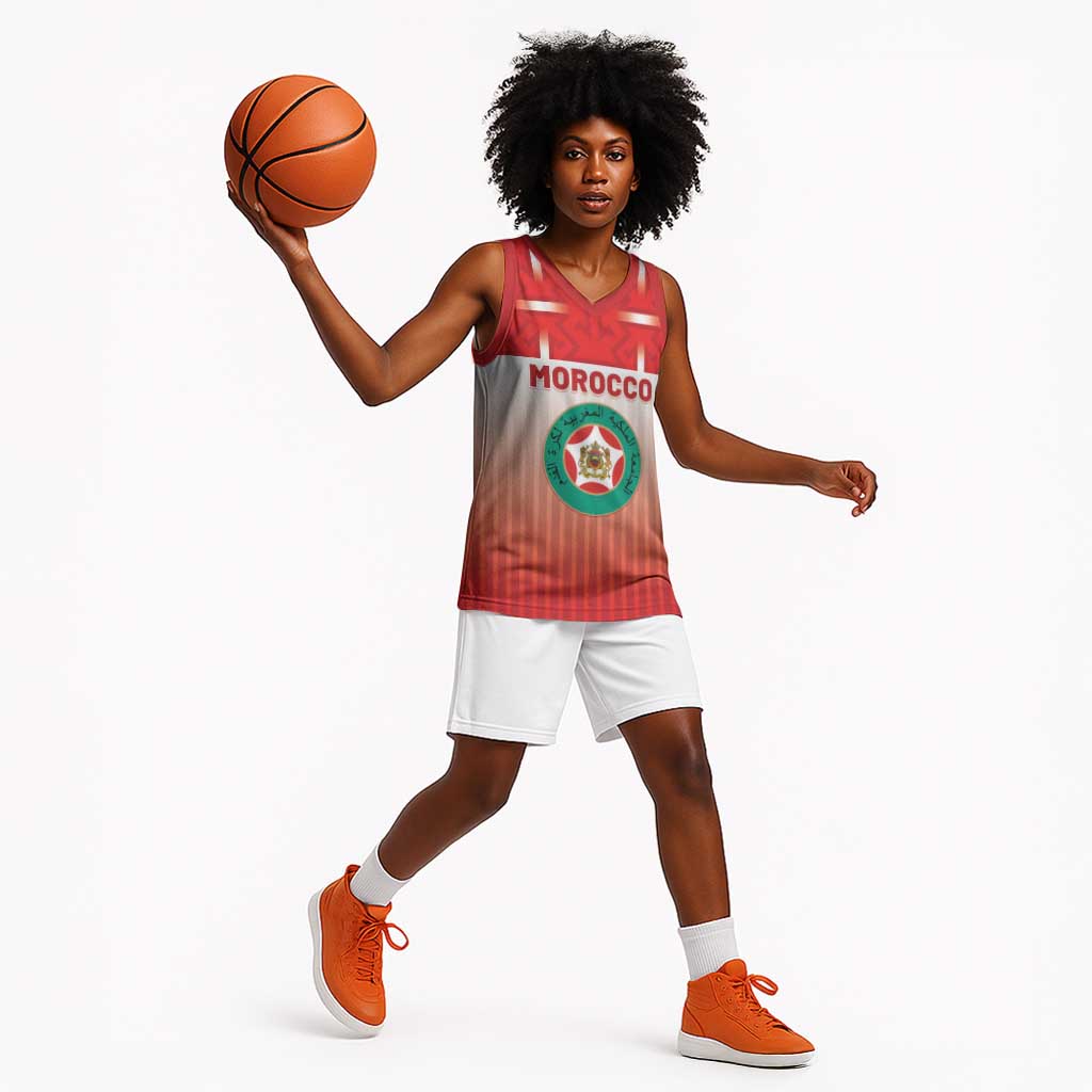 Custom Morocco Football Basketball Jersey 1994 Retro Red Version - African Pride