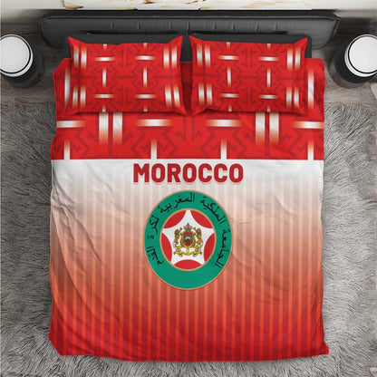 Morocco Football Bedding Set 1994 Retro Red Version - African Pride