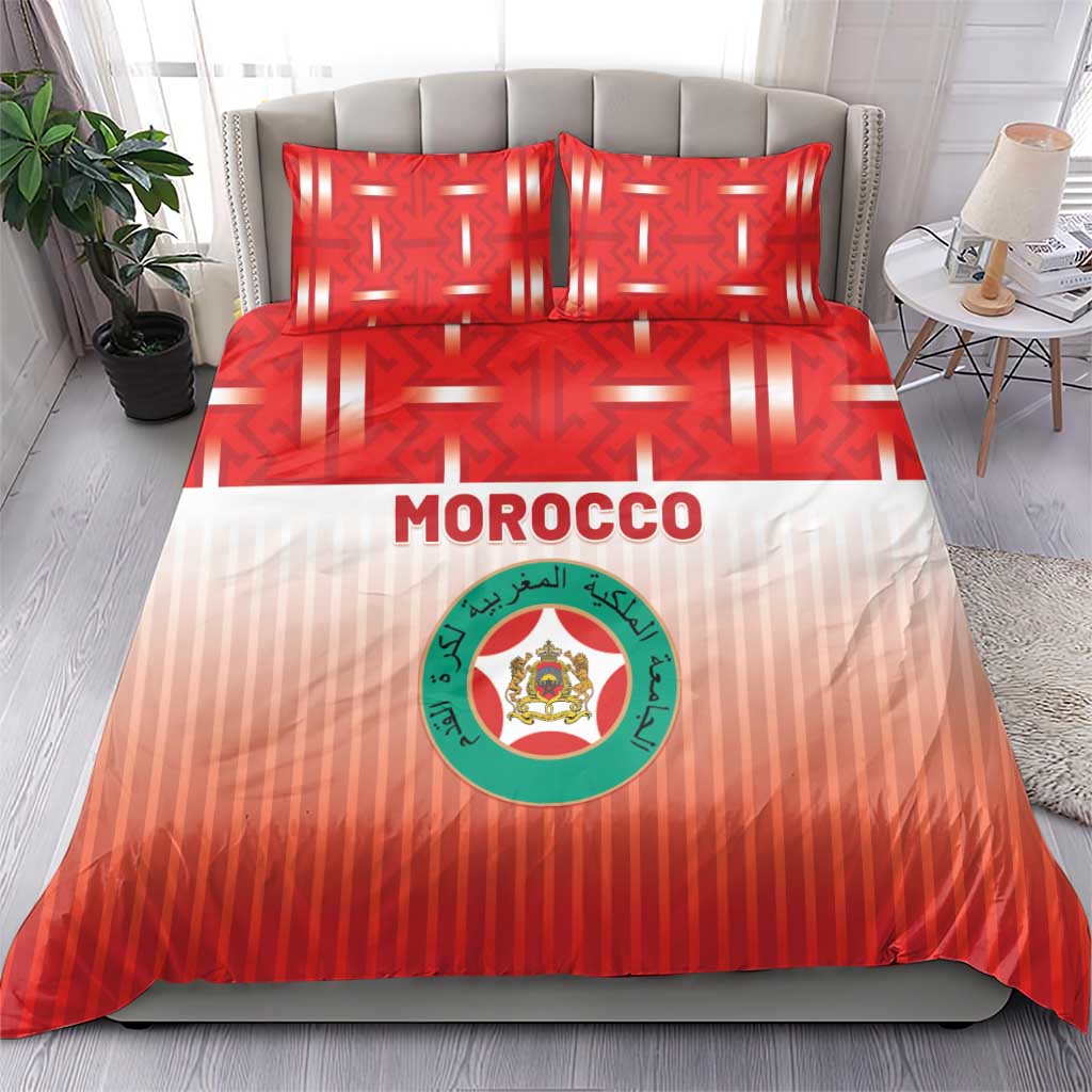 Morocco Football Bedding Set 1994 Retro Red Version - African Pride