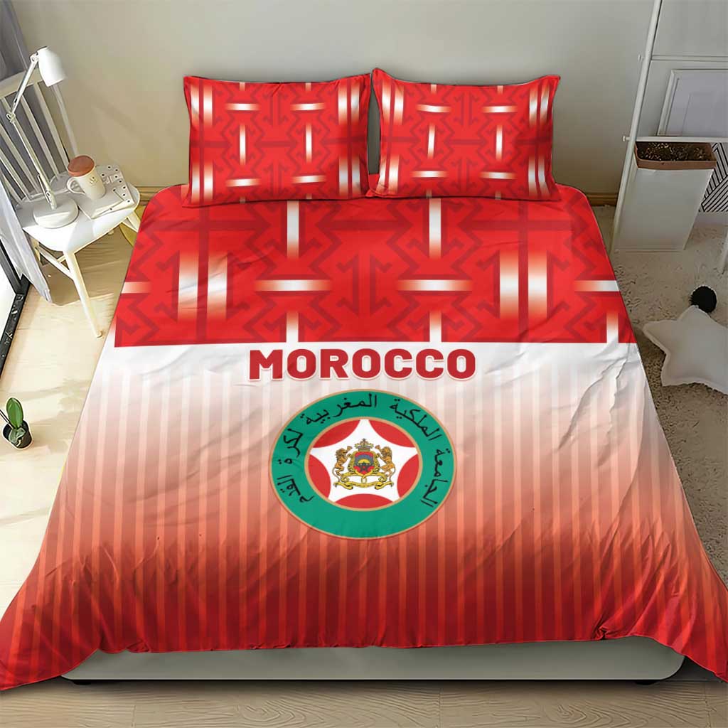 Morocco Football Bedding Set 1994 Retro Red Version - African Pride
