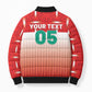 Custom Morocco Football Bomber Puffer Jacket 1994 Retro Red Version - African Pride