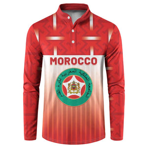 Custom Morocco Football Button Sweatshirt 1994 Retro Red Version