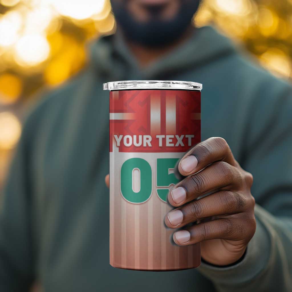 Custom Morocco Football 4 in 1 Can Cooler Tumbler 1994 Retro Red Version - African Pride