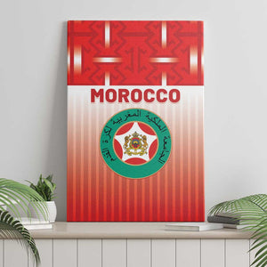 Morocco Football Canvas Wall Art 1994 Retro Red Version - African Pride