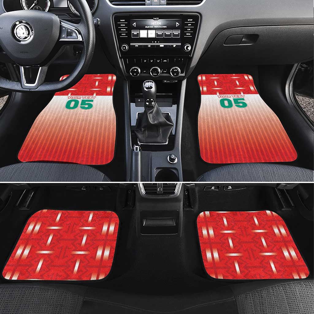 Custom Morocco Football Car Mats 1994 Retro Red Version - African Pride