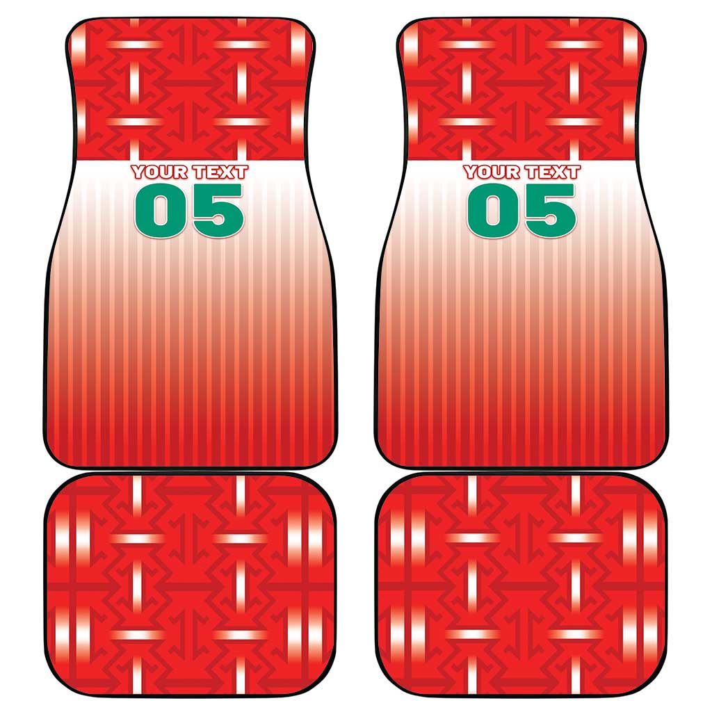 Custom Morocco Football Car Mats 1994 Retro Red Version - African Pride