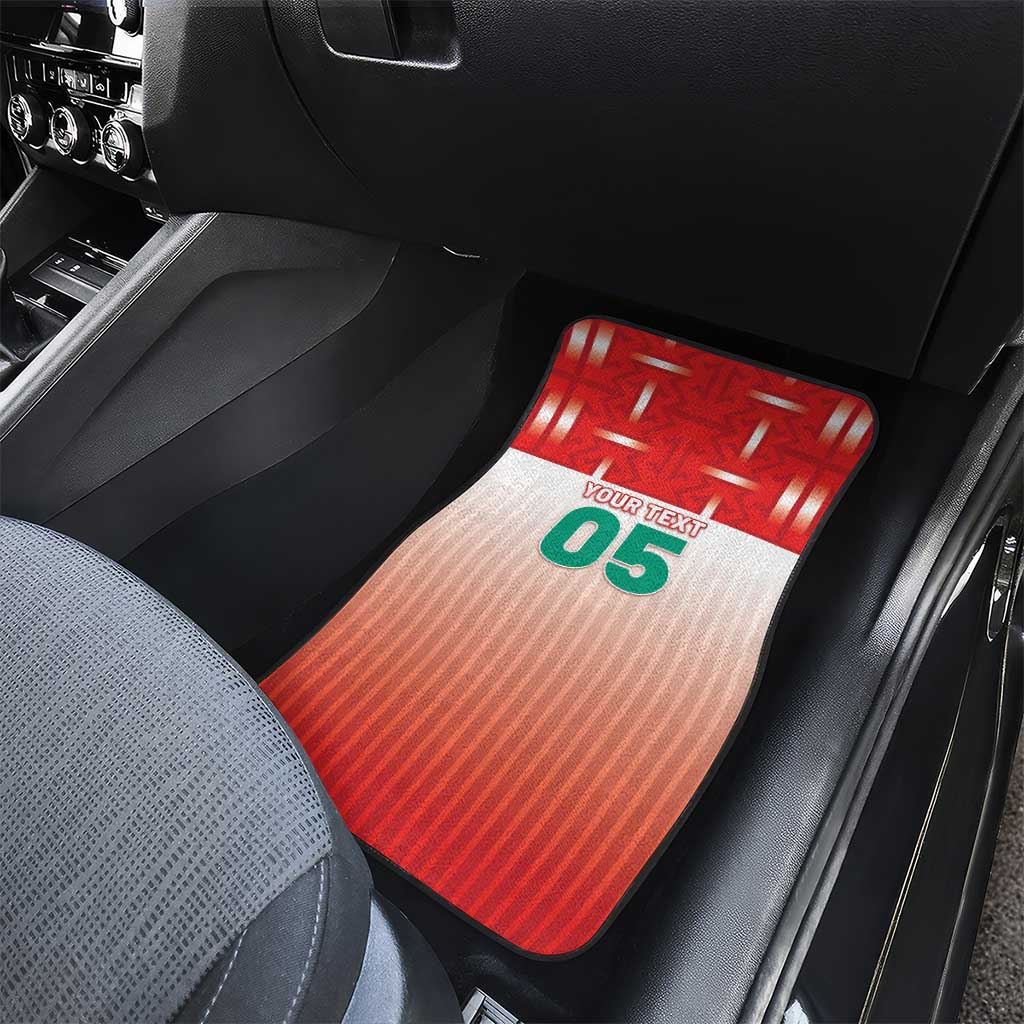 Custom Morocco Football Car Mats 1994 Retro Red Version - African Pride