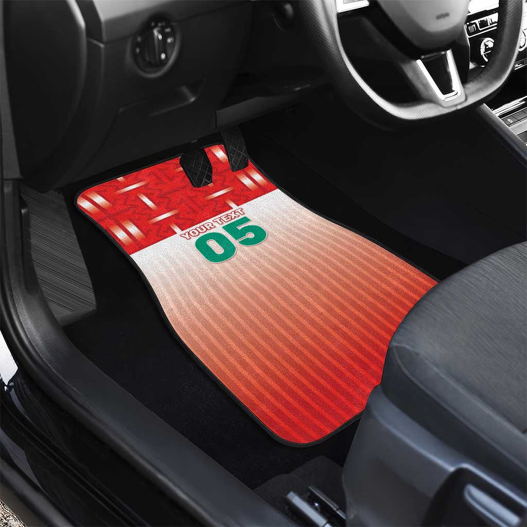 Custom Morocco Football Car Mats 1994 Retro Red Version - African Pride