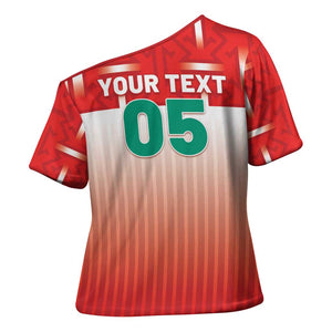 Custom Morocco Football Cross Shoulder Shirt 1994 Retro Red Version - African Pride