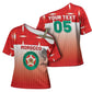 Custom Morocco Football Cross Shoulder Shirt 1994 Retro Red Version - African Pride