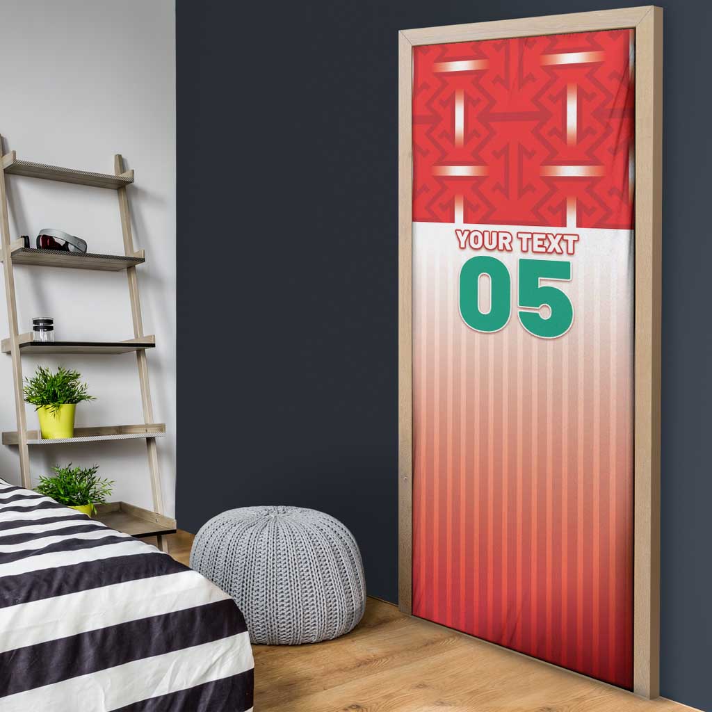 Custom Morocco Football Door Cover 1994 Retro Red Version - African Pride
