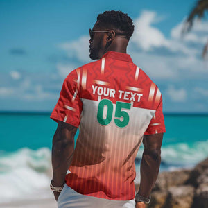 Custom Morocco Football Hawaiian Shirt 1994 Retro Red Version - African Pride