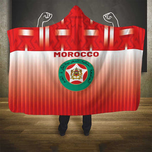 Morocco Football Hooded Blanket 1994 Retro Red Version - African Pride