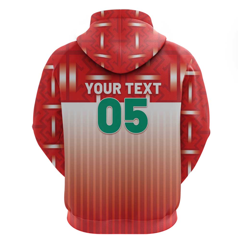 Custom Morocco Football Hoodie 1994 Retro Red Version - African Pride