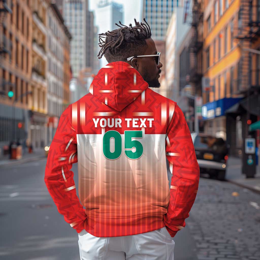 Custom Morocco Football Hoodie 1994 Retro Red Version - African Pride