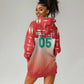 Custom Morocco Football Hoodie Dress 1994 Retro Red Version - African Pride