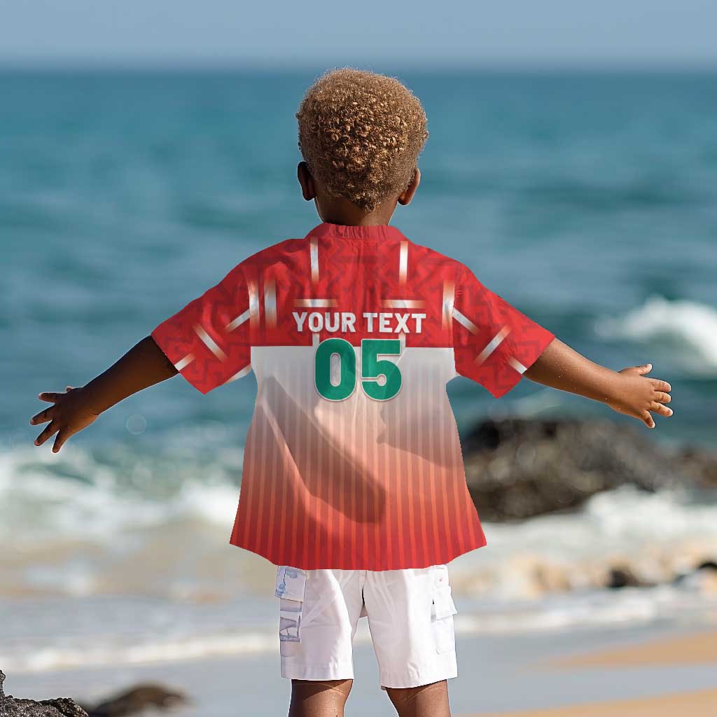 Custom Morocco Football Kid Hawaiian Shirt 1994 Retro Red Version LT05