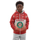 Custom Morocco Football Kid Hoodie 1994 Retro Red Version - African Pride