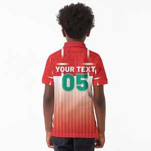 Custom Morocco Football Kid Polo Shirt 1994 Retro Red Version - African Pride