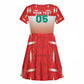 Custom Morocco Football Kid Short Sleeve Dress 1994 Retro Red Version - African Pride